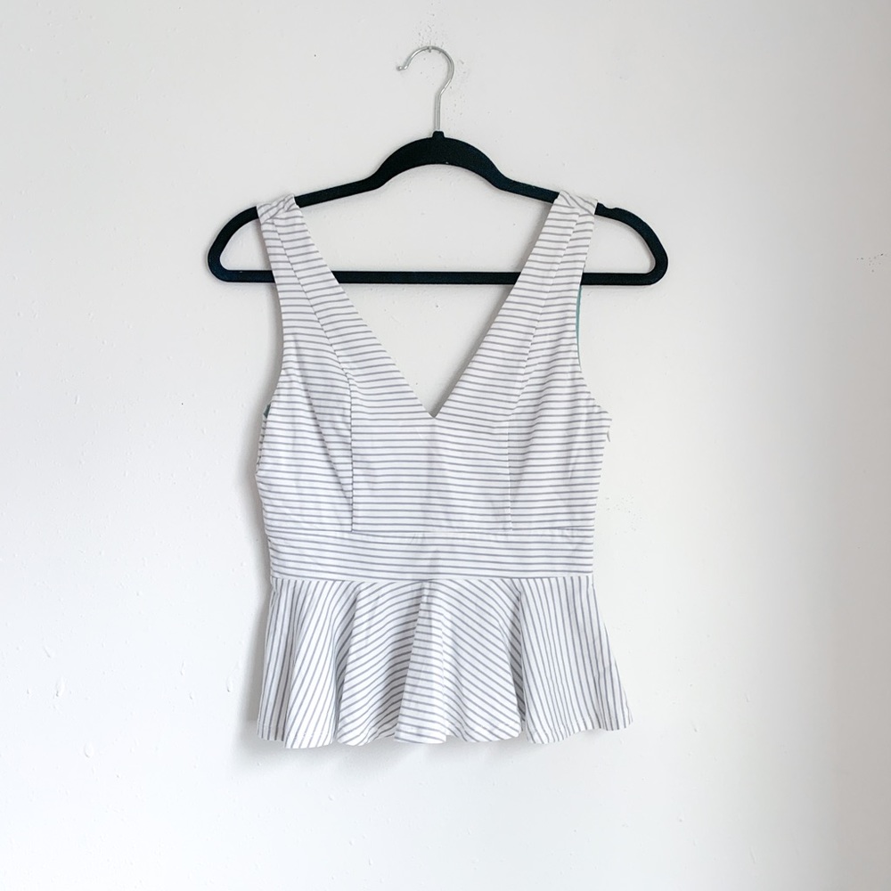 Striped Peplum Top